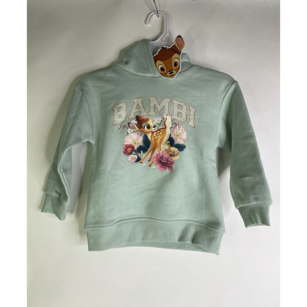 Disney Bambi Long Sleeve Hoodie Pullover Sweatshirt Top Girls Size 3-4